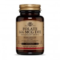 Solgar Folate 666 mcg DFE (Metafolin 400 mcg) (100 tabs)