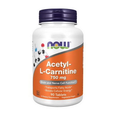 NOW Acetyl-L-Carnitine 750 mg (90 tab) NOW Acetyl-L-Carnitine 750 mg (90 tab)