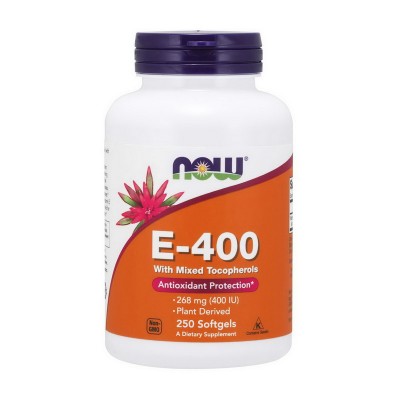 NOW E-400 with mixed Tocopheryl (250 softgels) NOW E-400 with mixed Tocopheryl (250 softgels)