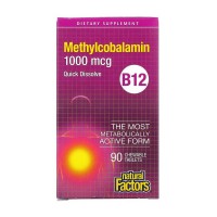 Natural Factors Methylcobalamin B-12 1000 mcg (90 chewable tabs)