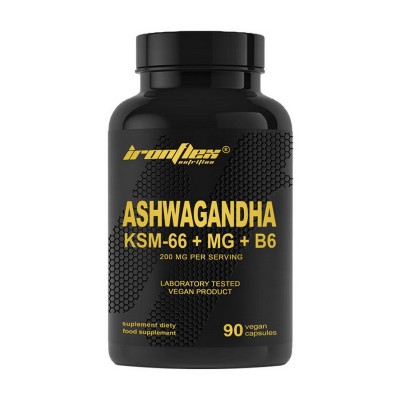 IronFlex Ashwagandha KSM-66+MG+B6 200 mg (90 veg caps)