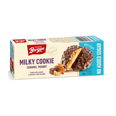 Bergen Original Milky Cookies (100 g, caramel peanut)