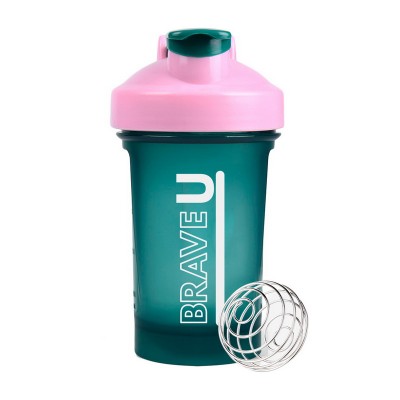 Brave U Shaker With Metal Ball (400 ml, green)
