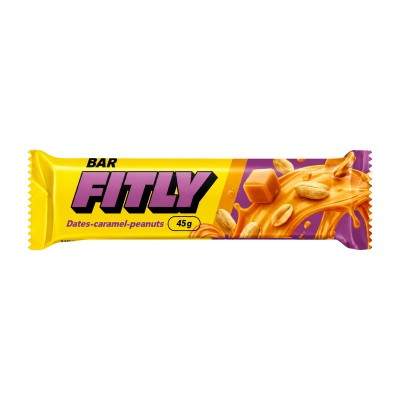 Fitly Fitly Bar No Sugar Added (45 g, dates caramel peanuts)