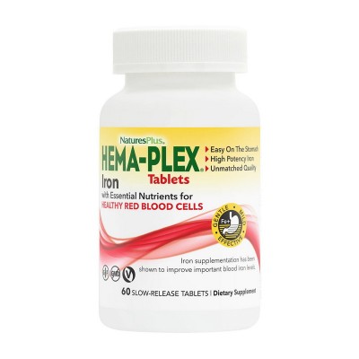 Natures Plus Hema-Plex Iron (60 slow-release tablets)
