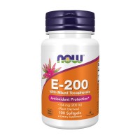 NOW E-200 (134 mg) With Mixed Tocopherols (100 softgels)