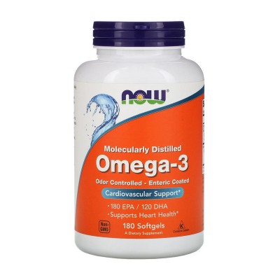 NOW Omega-3 Odor Controlled - Enteric Coated (180 softgels)