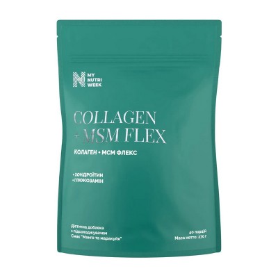 My Nutri Week Collagen + MSM Flex (270 g, mango passion fruit) My Nutri Week Collagen + MSM Flex (270 g, mango passion fruit)