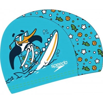 Шапка для плавання Speedo PRINTED POLYESTER CAP IU синій, зелений Діт OSFM (8-1224114675)