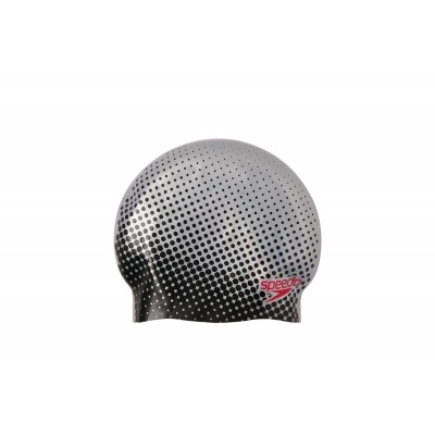 Шапка для плавання Speedo REV MOUD SILC CAP AU сріблястий, чорний Уні OSFM (8-09337D668)