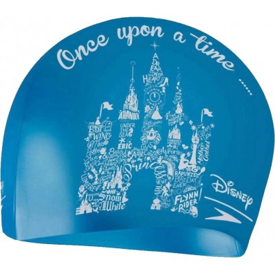 Шапка для плавання Speedo SLOGAN PRT CAP JU блакитний, білий дит OSFM (8-08386F301)