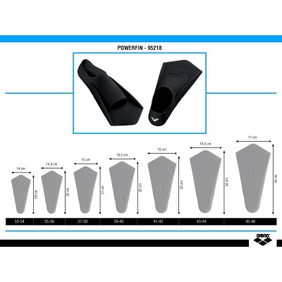Ласти Arena POWERFIN (95218-051) розмір 41/42