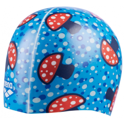Шапочка для плавання Arena HD CAP (005572-240) синя з грибочками Шапочка для плавання Arena HD CAP (005572-240) синя з грибочками