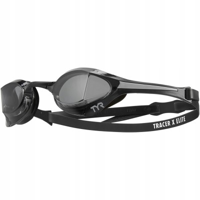 Стартові окуляри для плавання TYR Tracer-X Elite Racing Goggles (LGTRXEL-074) чорні, шапочка і кейс в компелкті
