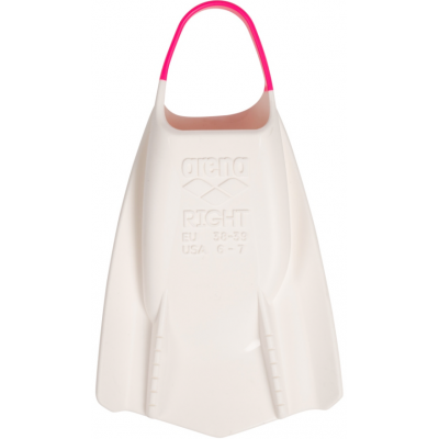 Ласти для плавання короткі із відкритою п'ятою Arena POWERFIN PRO II (006151-190) біло-рожеві, розмір 44-45