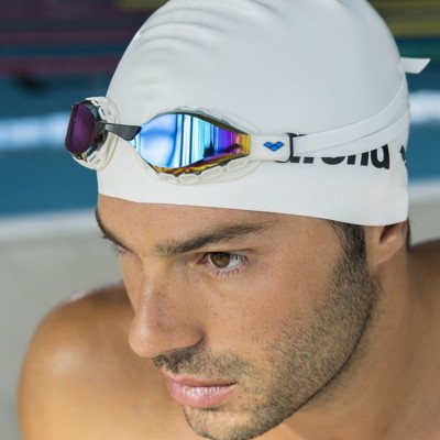 Окуляри для плавання Arena AIR SONIC MIRROR (011004-120) білі з дзеркальними лінзами Окуляри для плавання Arena AIR SONIC MIRROR (011004-120) білі з дзеркальними лінзами