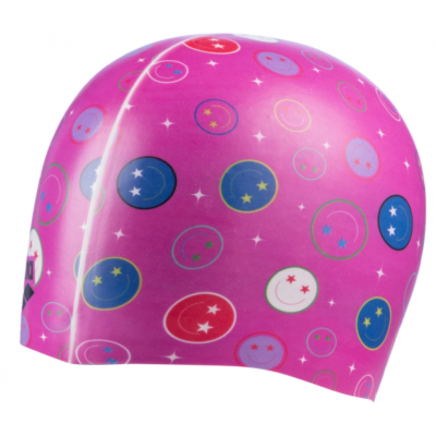 Шапочка для плавання Arena HD CAP (005572-239) рожева зі смайликами