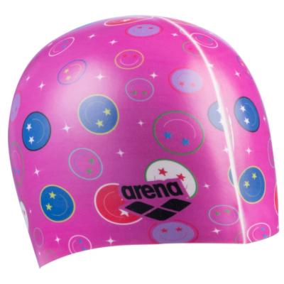 Шапочка для плавання Arena HD CAP (005572-239) рожева зі смайликами