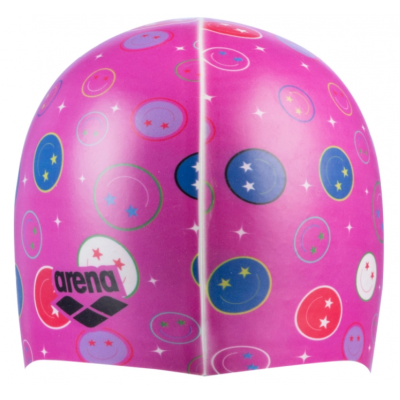 Шапочка для плавання Arena HD CAP (005572-239) рожева зі смайликами