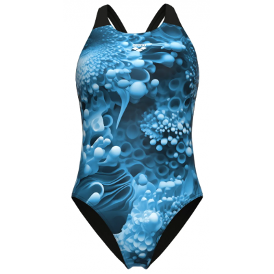 Купальник Arena BLUE FLOWERS SWIMSUIT V BACK (009027-850) розмір 44