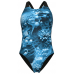 Купальник Arena BLUE FLOWERS SWIMSUIT V BACK (009027-850) розмір 36