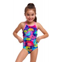 Дитячий купальник для плавання Funkita Toddler Girl's Printed One Piece Sting Stung (FKS022G7206505) на 5 років синій