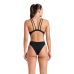 Жіночий спортивний купальник для плавання Arena SWIMSUIT TECH MULTI SOLID (008054-501) розмір 42, чорний