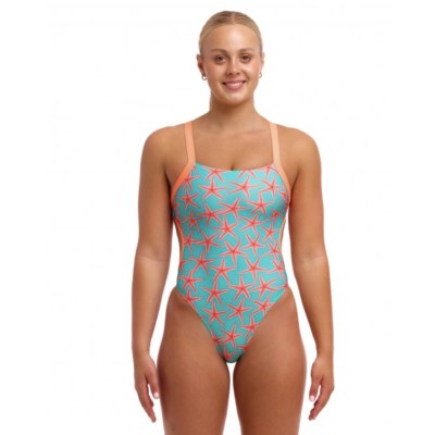 Жіночий купальник з широкими лямками Funkita Ladies Brace Free One Piece Star Party (FKS051L72219) розмір 8 із зірочками