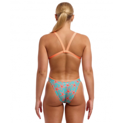 Жіночий купальник з широкими лямками Funkita Ladies Brace Free One Piece Star Party (FKS051L72219) розмір 8 із зірочками