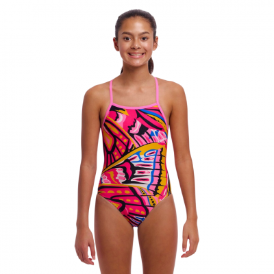 Дитячій купальник Funkita Girl's Strapped In One Piece Lover Flies (FKS034G72092) розмір 12 рожевий