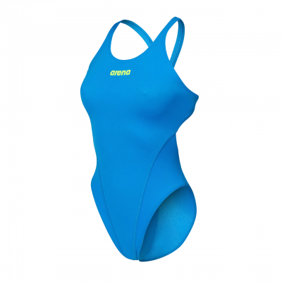 Жіночий спортивний купальник для плавання Arena TEAM SWIMSUIT SWIM TECH SOLID (004763-860) розмір 42 синій