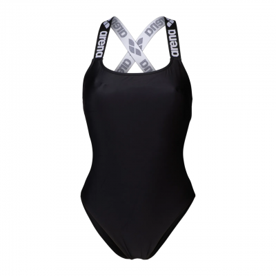 Жіночий спортивний купальник для плавання Arena ELASTIC SOLID SWIMSUIT (009393-500) розмір М чорний Жіночий спортивний купальник для плавання Arena ELASTIC SOLID SWIMSUIT (009393-500) розмір М чорний