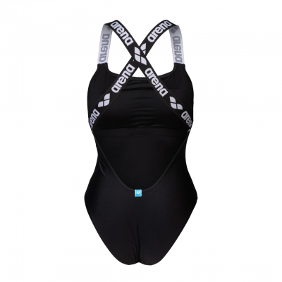 Жіночий спортивний купальник для плавання Arena ELASTIC SOLID SWIMSUIT (009393-500) розмір М чорний Жіночий спортивний купальник для плавання Arena ELASTIC SOLID SWIMSUIT (009393-500) розмір М чорний
