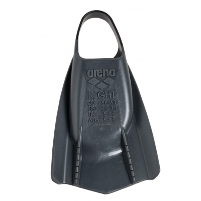 Ласты для плавания короткие с открытой пяткой Arena POWERFIN PRO II (006151-100) серые, размер 44-45