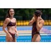 Дитячий спортивний купальник для плавання Arena Women's Graphic Swimsuit Challenge (010656-550) чорний вогняний розмір 28 (8-9 років)
