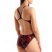 Дитячий спортивний купальник для плавання Arena Women's Graphic Swimsuit Challenge (010656-550) чорний вогняний розмір 28 (8-9 років)