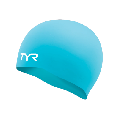 Шапочка для плавання TYR Adult Silicone Wrinkle-Free Swim Cap (LCS-440) блакитна