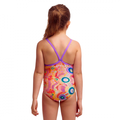 Дитячий купальник для плавання Funkita Toddler Girl's Printed One Piece Kulin Colour (FKS022G72299) на 7 років рожевий