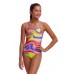 Дитячий спортивний купальник Funkita Girl's Tie Me Tight One Piece Colour Contour (FKS036G72173) розмір 10 жовтий
