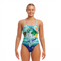 Жіночий купальник Funkita Ladies Strapped In One Piece Wildermess (FKS034L71819) розмір 14 блакитний