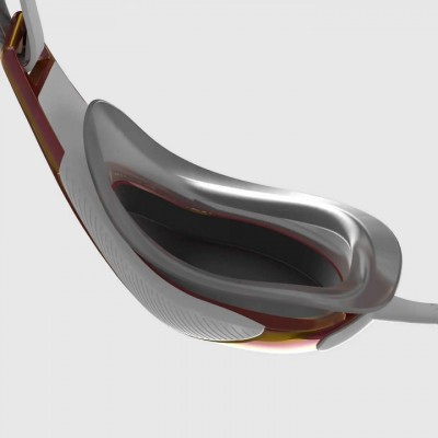 Окуляри для плавання змагальні Speedo FASTSKIN HYPER ELITE MIRROR (8-12818F979) біло-золоті, дзеркальні