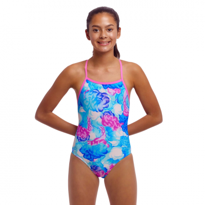 Дитячій купальник Funkita Girl's Tie Me Tight One Piece Cloud Street (FKS036G72078) розмір 12 рожевий
