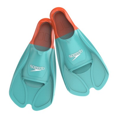 Короткі ласти для плавання із закритою п'ятою SPEEDO Biofuse Training Fin Turquoise/Red (8-0884116243) розмір 42-43