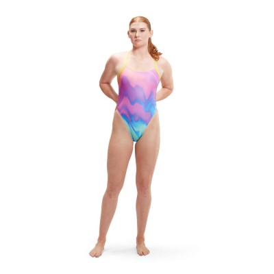 Жіночий купальник Speedo Womens Allover Digital Tie Back Swimsuit (8-1284116631) розмір 34 кольоровий