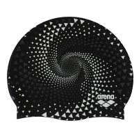 Шапочка для плавання Arena PRINT 2 (1E368-273) чорна Шапочка для плавання Arena PRINT 2 (1E368-273) чорна