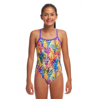 Дитячій купальник Funkita Girl's Twisted One Piece Strike A Posy (FKS038G71986) розмір 12 жовтий