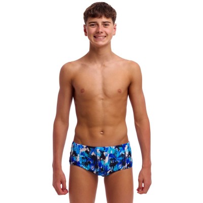 Дитячі плавки Funky Trunks Boy's Sidewinder Trunks You Messer (FTS015B72254) розмір 28 (12-13 років) блакитні