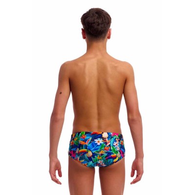 Дитячі плавки Funky Trunks Boy's Sidewinder Trunks Birdie Wordie (FTS015B72248) розмір 24 (8-9 років) з туканами