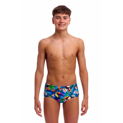 Дитячі плавки Funky Trunks Boy's Sidewinder Trunks Birdie Wordie (FTS015B72248) розмір 24 (8-9 років) з туканами