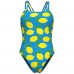 Жіночий спортивний купальник для плавання Arena LEMONS SWIMSUIT LACE PLUS BACK (010704-858) з лимонами розмір 40